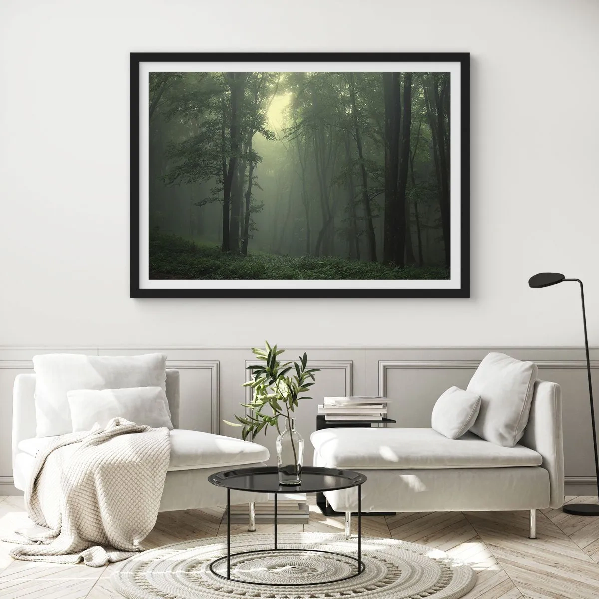 Affisch i svart ram - Innan skogen vaknar - 50x40 cm