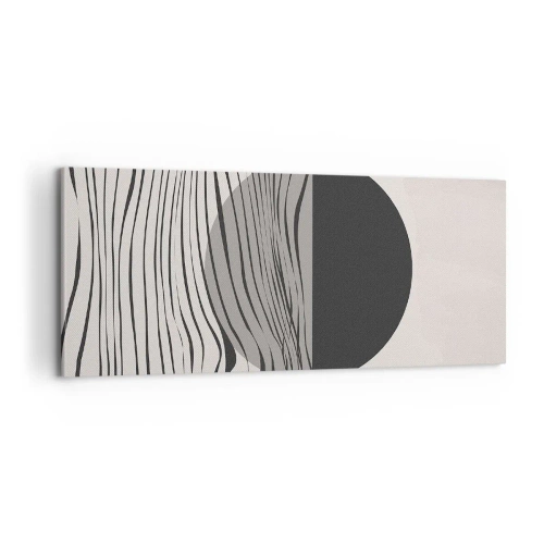 Canvastavla - Bild på duk - Halvdan komposition - 100x40 cm