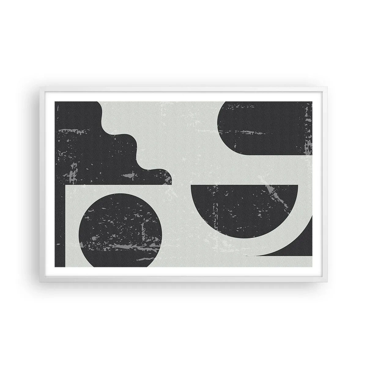 Affisch i vit ram - Komposition ovanför och under - 91x61 cm