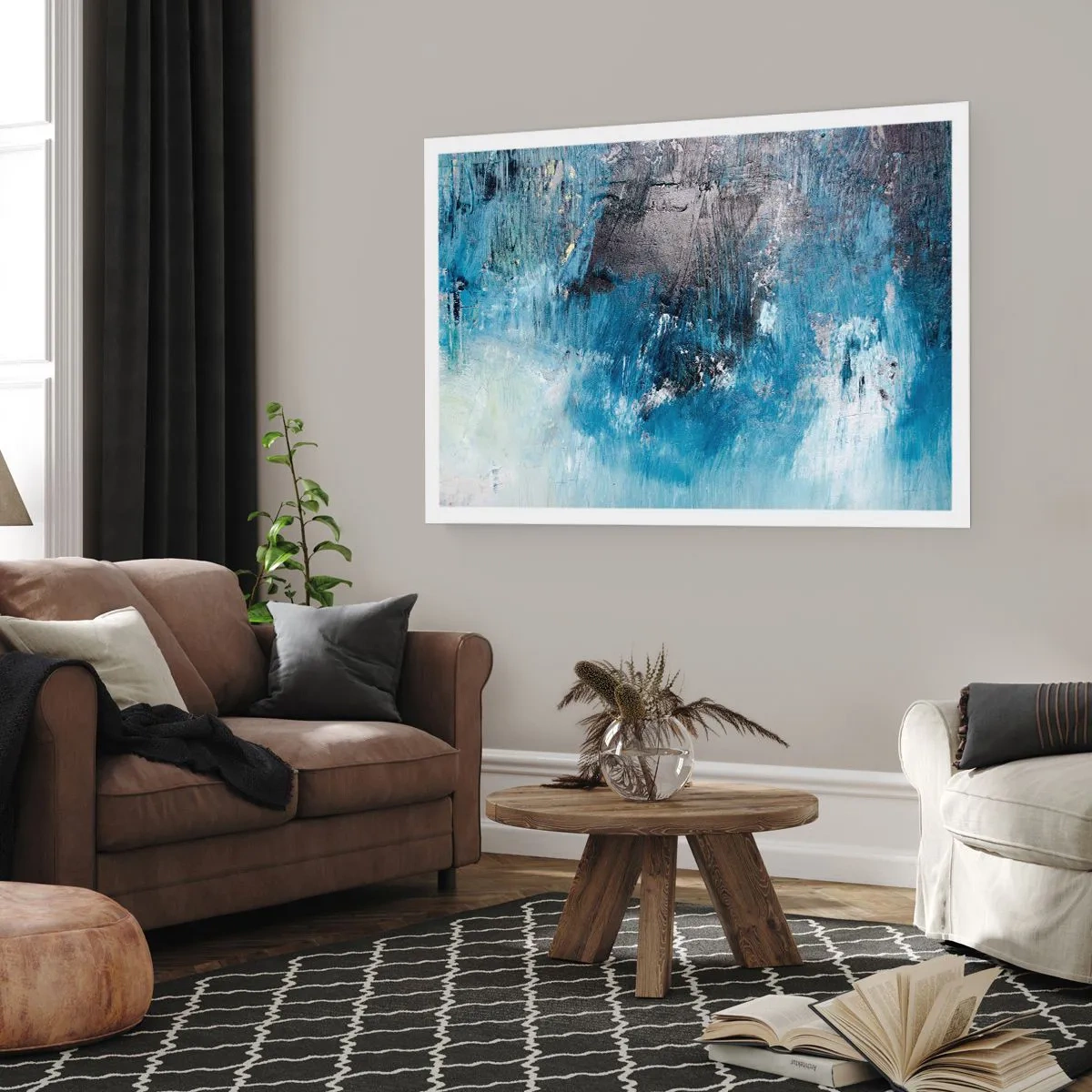 Affisch - Blå rapsodi - 100x70 cm