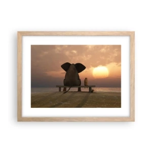 Affisch i ram av ljusek - Det är bra att vara tyst tillsammans - 40x30 cm