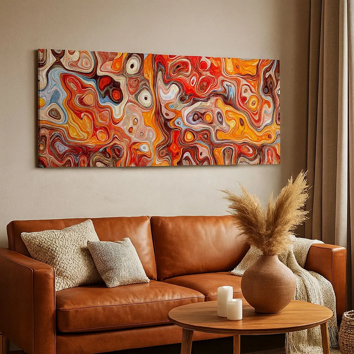 Canvastavla - Bild på duk - Om nötterna löstes upp i honung - 100x40 cm