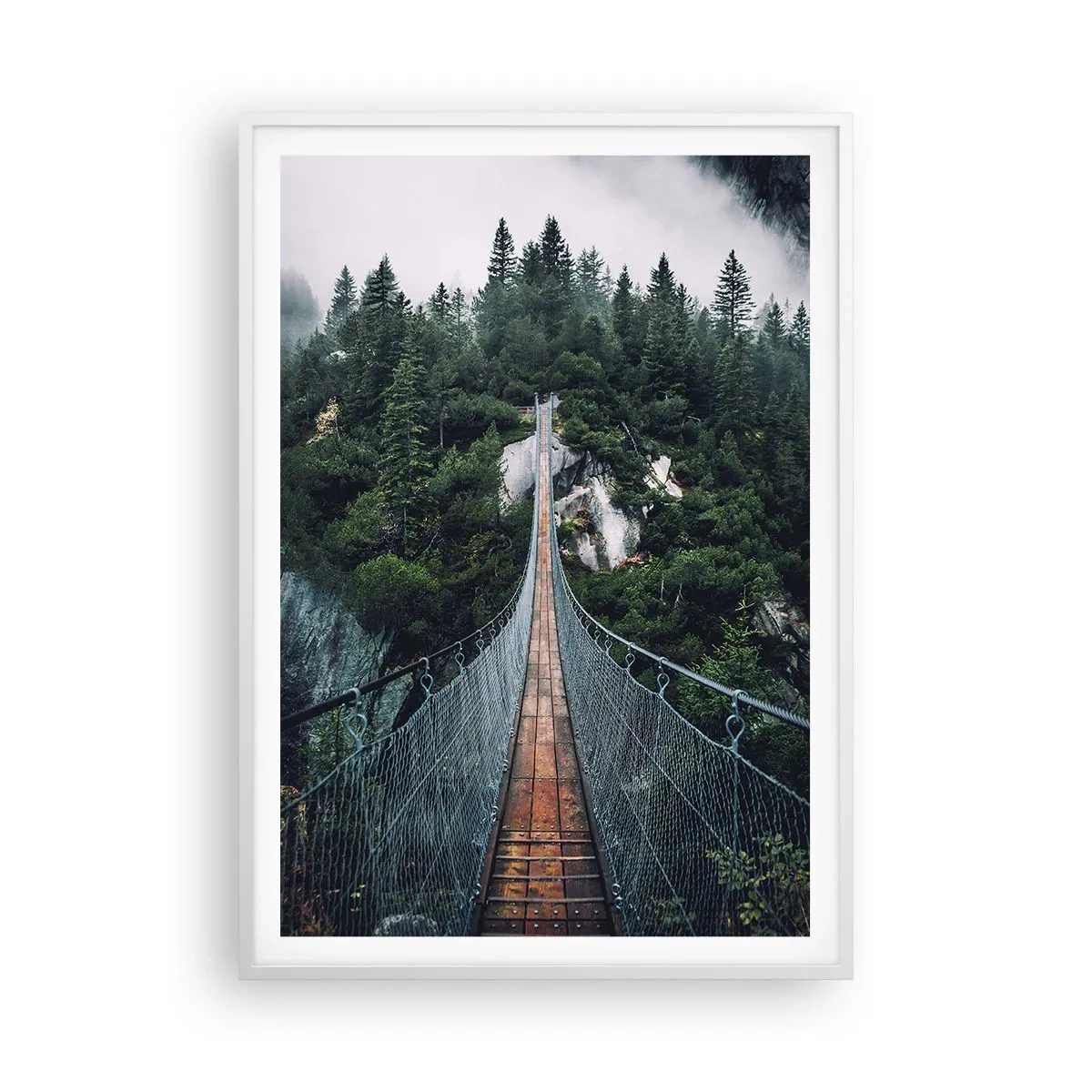 Affisch i vit ram - Där örnar vågar - 70x100 cm