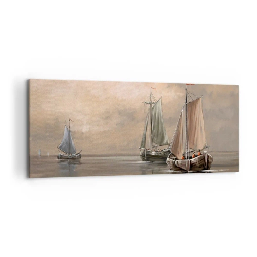 Canvastavla - Bild på duk - Seglarnas hemkomst - 120x50 cm