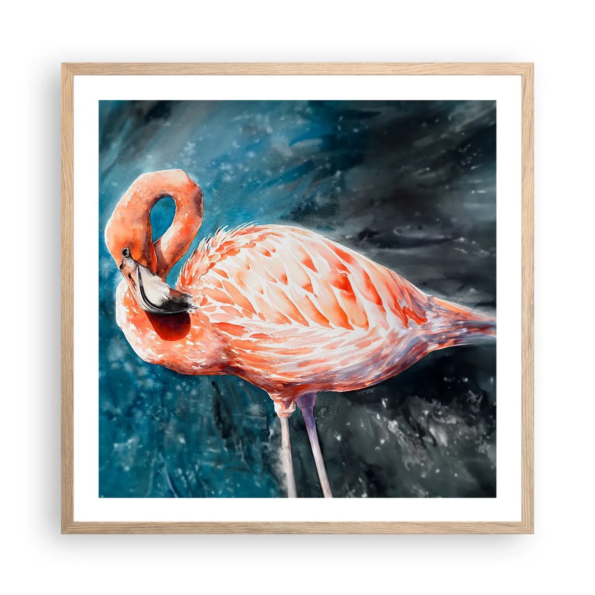 Affisch i ram av ljusek - Dekorativt till sin natur - 60x60 cm