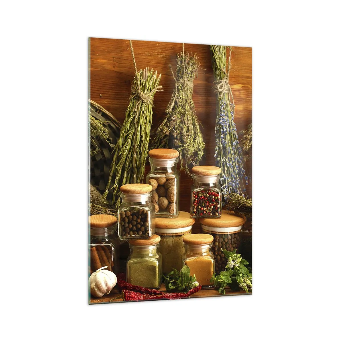 Glastavla - Bild på glas - Trolldom i köket - 70x100 cm