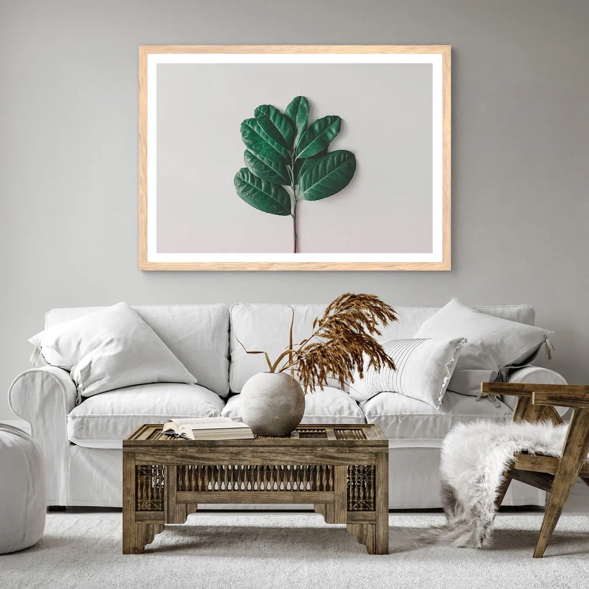 Affisch i ram av ljusek - Själva naturens bild - 70x50 cm