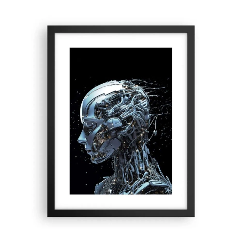 Affisch i svart ram - Teknik är en kvinna - 30x40 cm