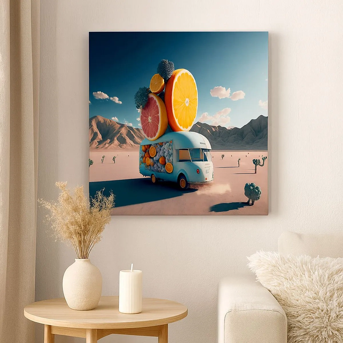 Canvastavla - Bild på duk - En smak av semester - 30x30 cm