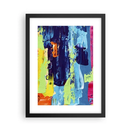 Affisch i svart ram - Livet är skönt! - 30x40 cm