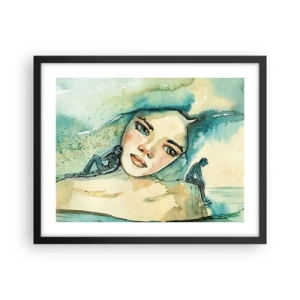 Affisch i svart ram - Am I blue? - 50x40 cm