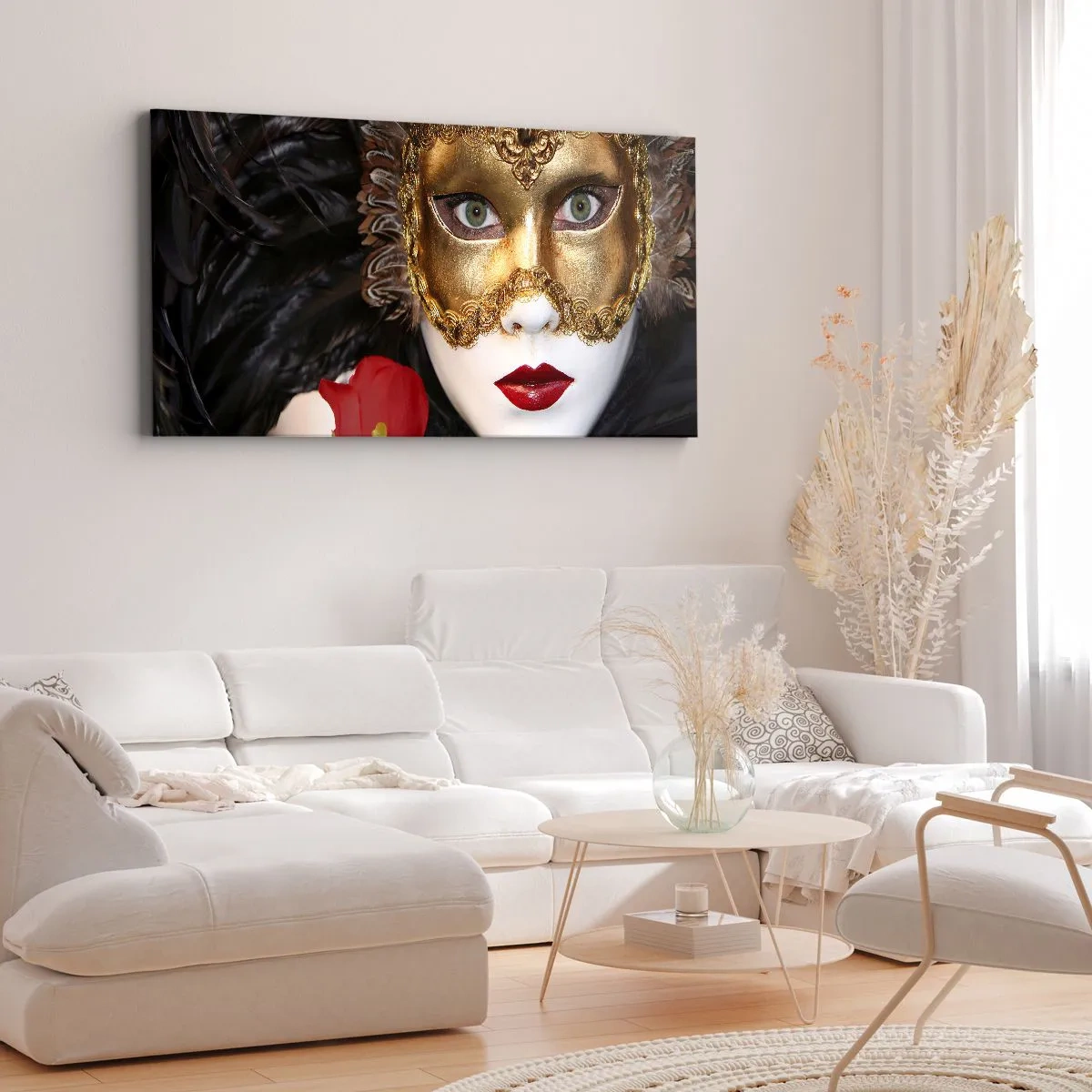 Canvastavla - Bild på duk - För livet är en stor fest - 100x40 cm