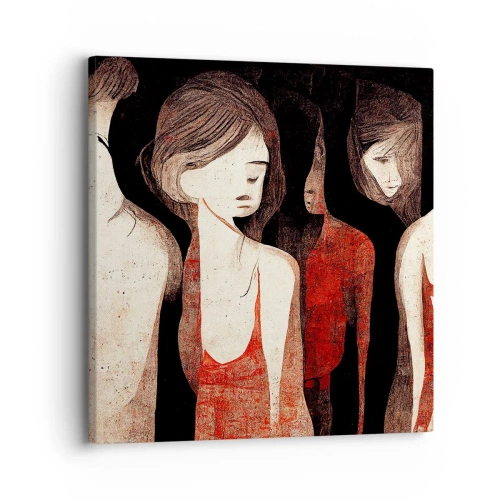 Canvastavla - Bild på duk - Madonnor av mörker - 30x30 cm