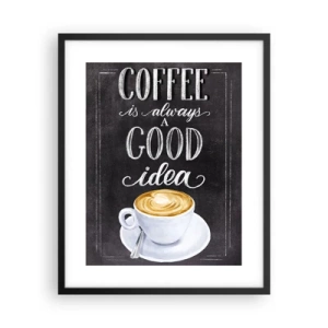 Affisch i svart ram - Of course! - 40x50 cm
