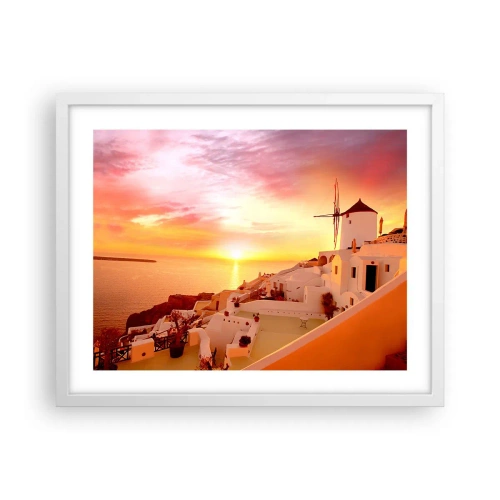 Affisch i vit ram - Smälta sig in i vitt och guld - 50x40 cm