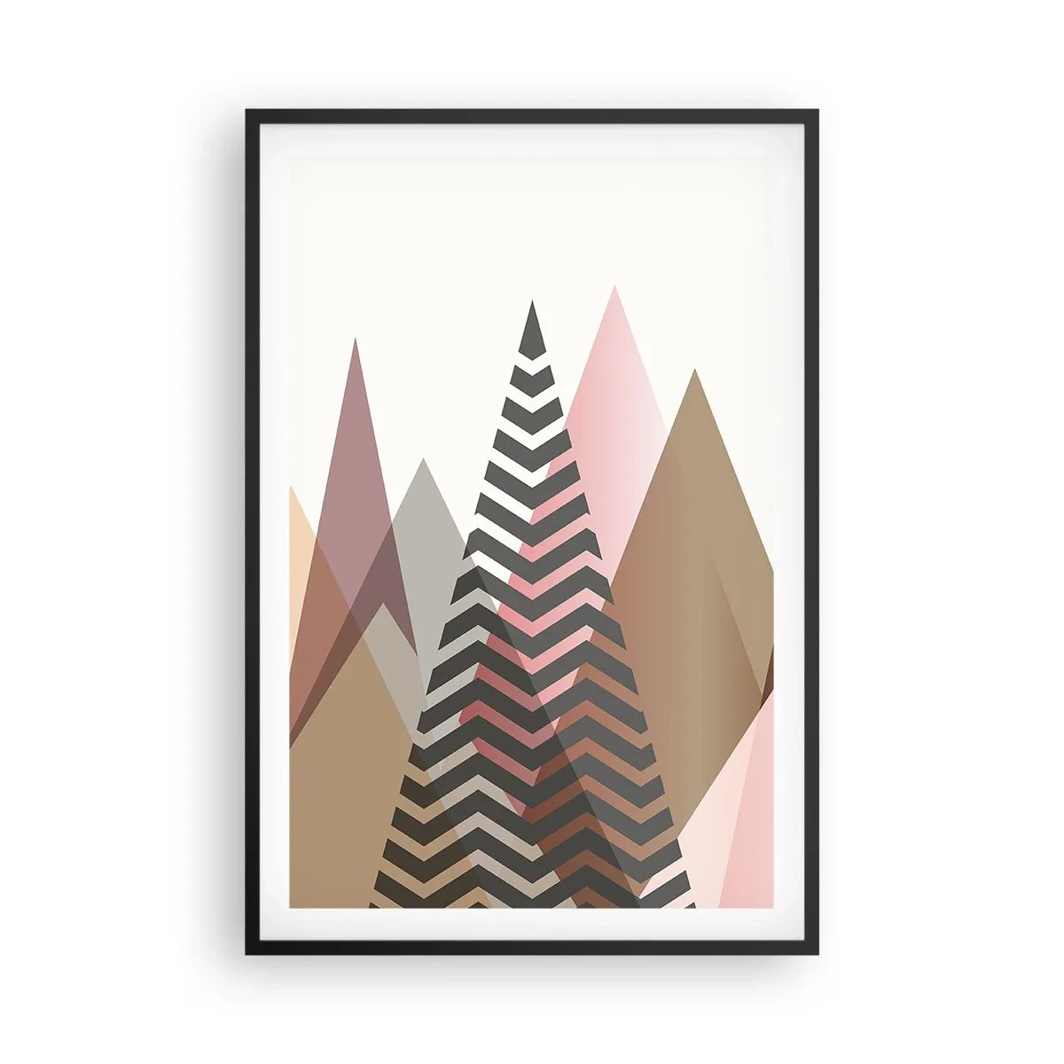 Affisch i svart ram - Utsikt över pyramider - 61x91 cm