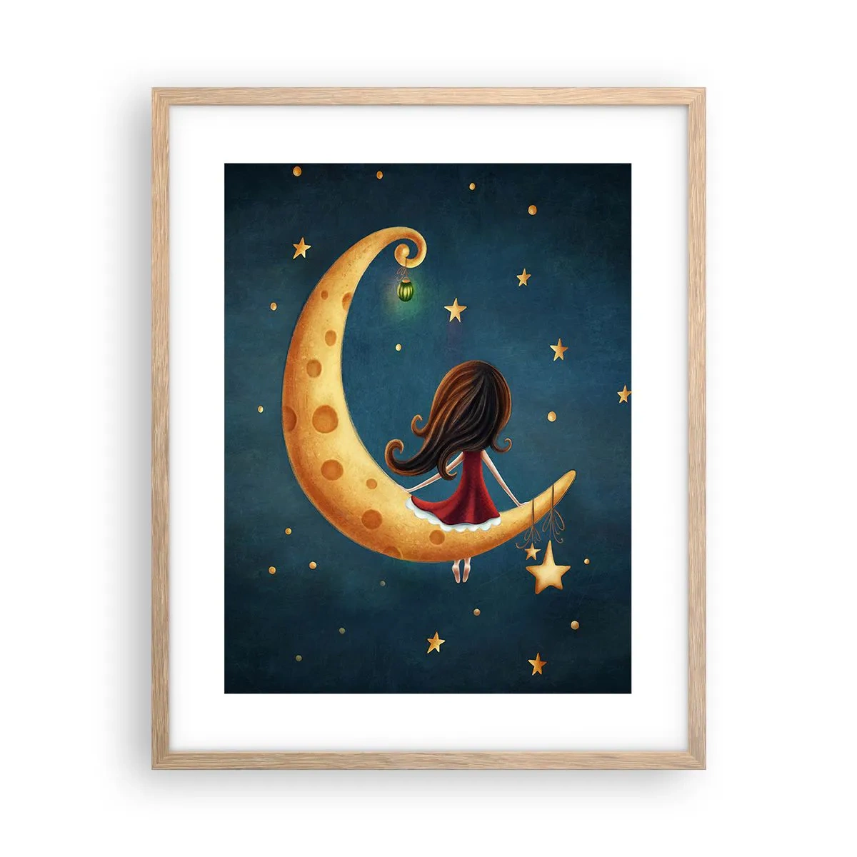 Affisch i ram av ljusek - En gång i tiden... - 40x50 cm