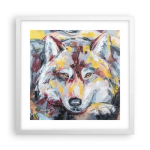 Affisch i vit ram - Lugnt bland de närmsta - 40x40 cm