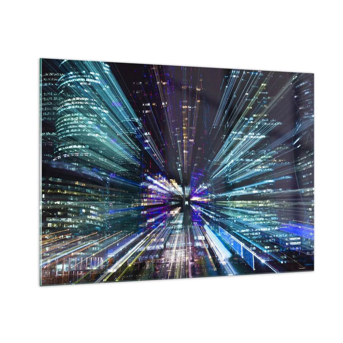 Glastavla - Bild på glas - Övergång till hyperrymden - 100x70 cm
