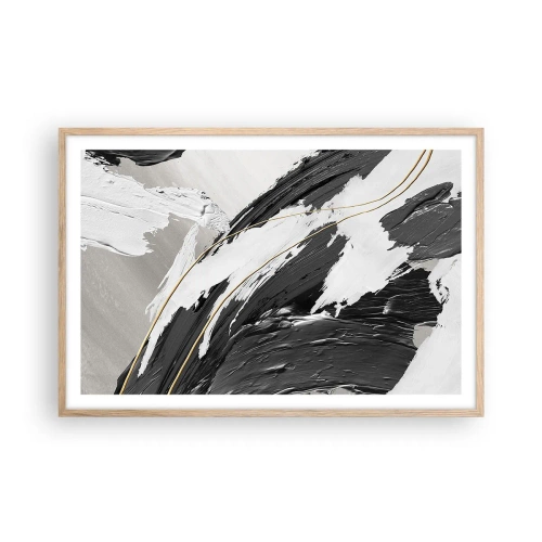 Affisch i ram av ljusek - Storslagen abstraktion - 91x61 cm