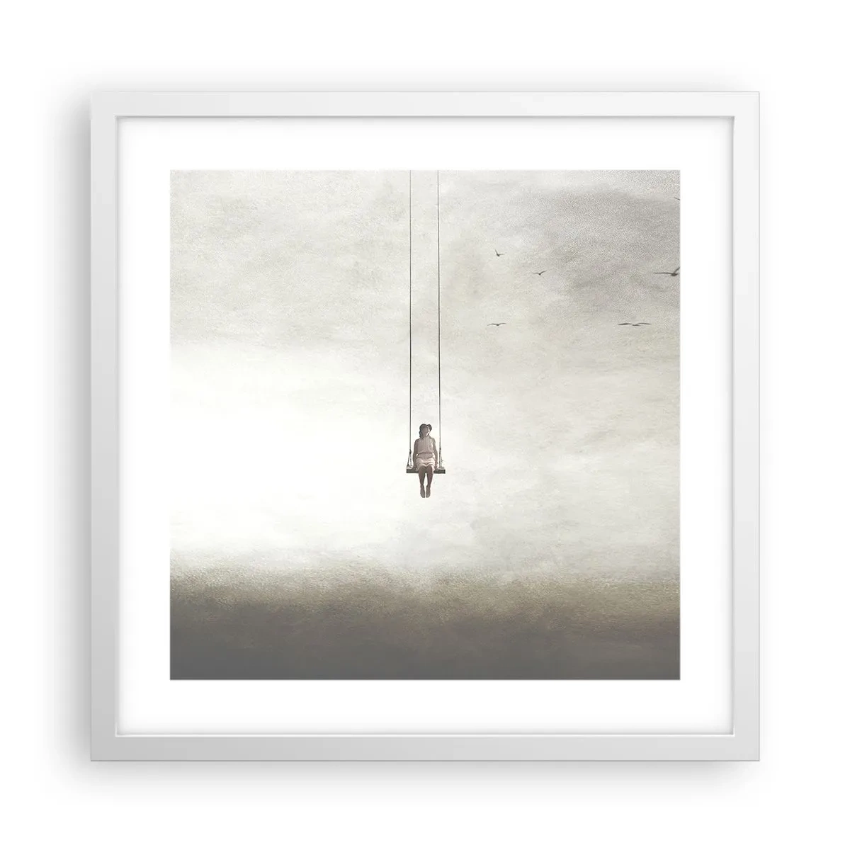 Affisch i vit ram - Barn i oss - 40x40 cm