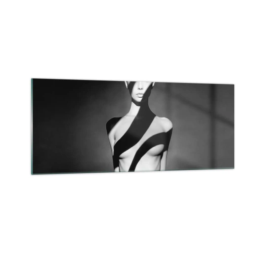 Glastavla - Bild på glas - I skenet och i skuggan - 100x40 cm