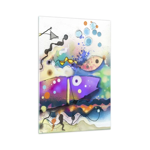 Glastavla - Bild på glas - Det saknas ord! - 70x100 cm