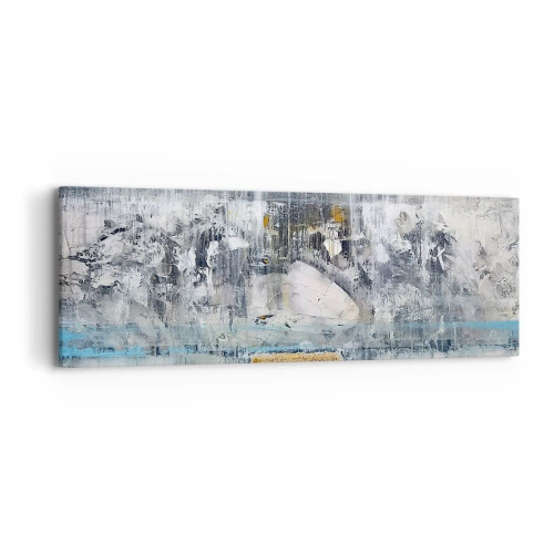 Canvastavla - Bild på duk - På is och klumpar - 90x30 cm