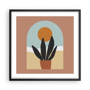 Affisch i svart ram - Små glädje - 50x50 cm