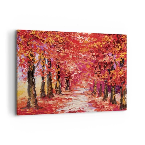 Canvastavla - Bild på duk - Höstimpresion - 100x70 cm