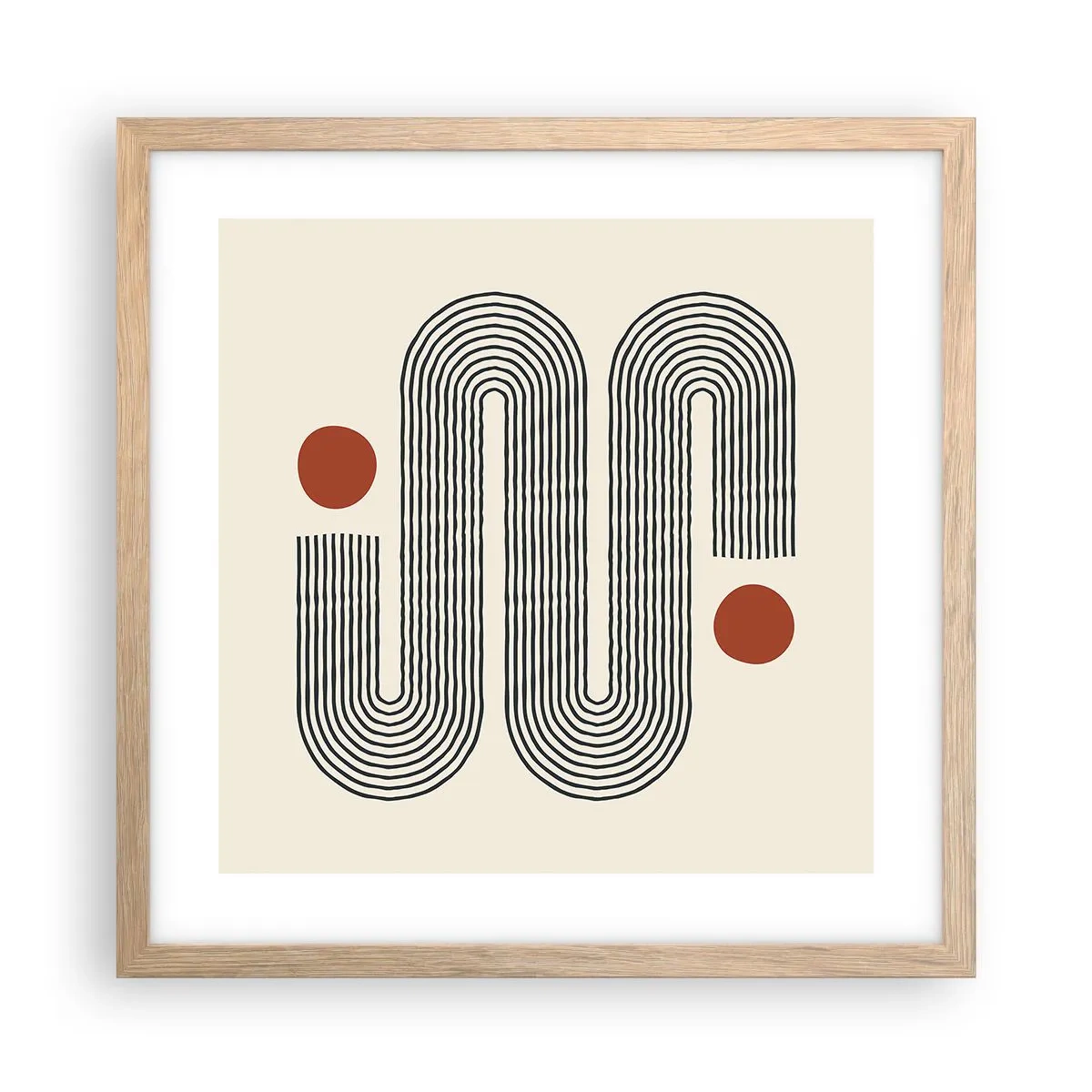 Affisch i ram av ljusek - från början till slutet - 40x40 cm