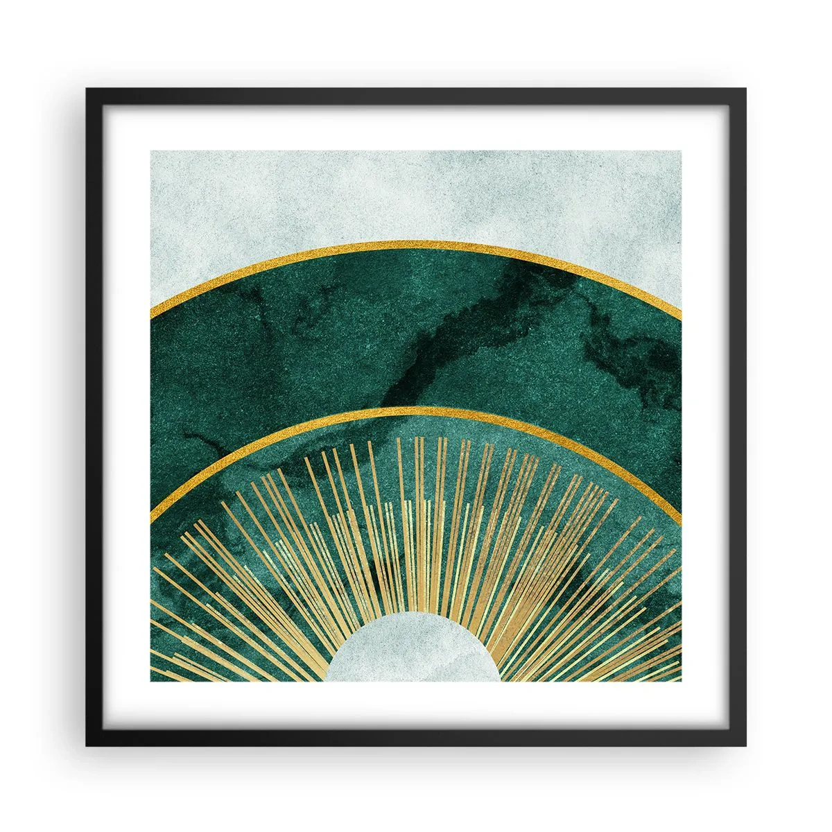 Affisch i svart ram - Ett annorlunda solsystem - 50x50 cm