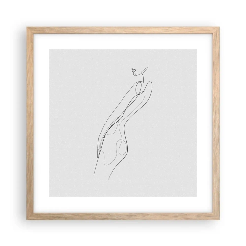 Affisch i ram av ljusek - Bara en utfästelse - 40x40 cm
