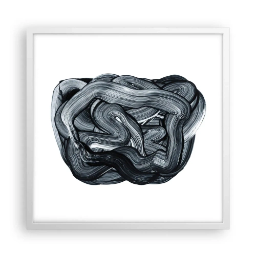 Affisch i vit ram - Det är inte så enkelt - 50x50 cm