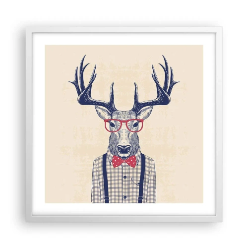 Affisch i vit ram - Rolig extravagans - 50x50 cm