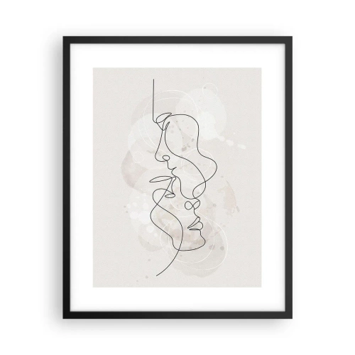 Affisch i svart ram - Tilltrasslade i famn - 40x50 cm