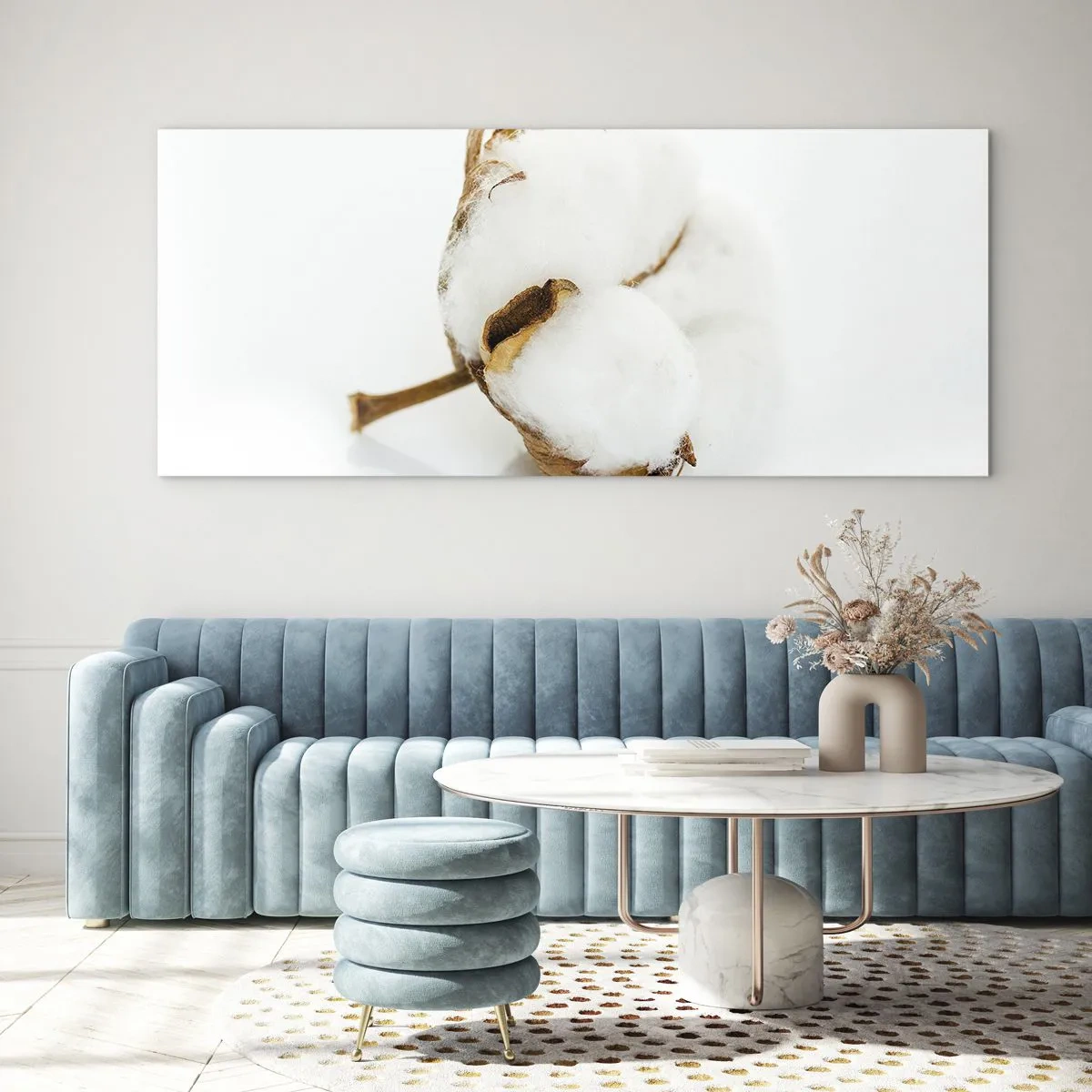 Glastavla - Bild på glas - Mjuk av naturen - 90x30 cm