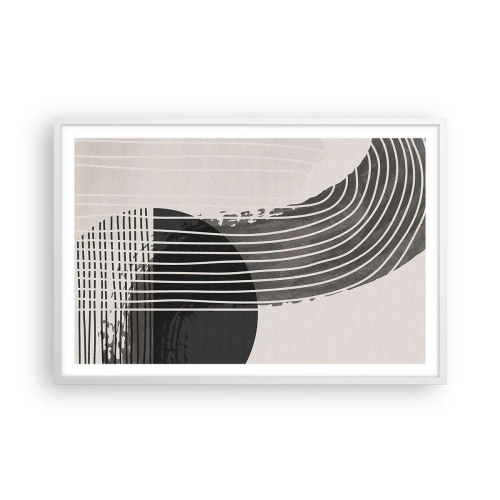 Affisch i vit ram - Dit och tillbaka - 91x61 cm