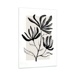 Glastavla - Bild på glas - Skiss för ett herbarium - 50x70 cm