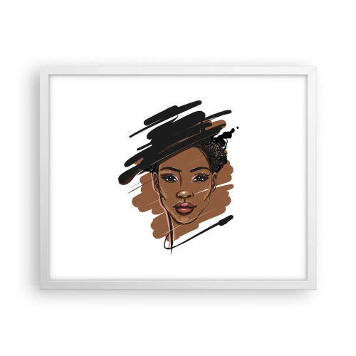 Affisch i vit ram - Söt som choklad - 50x40 cm