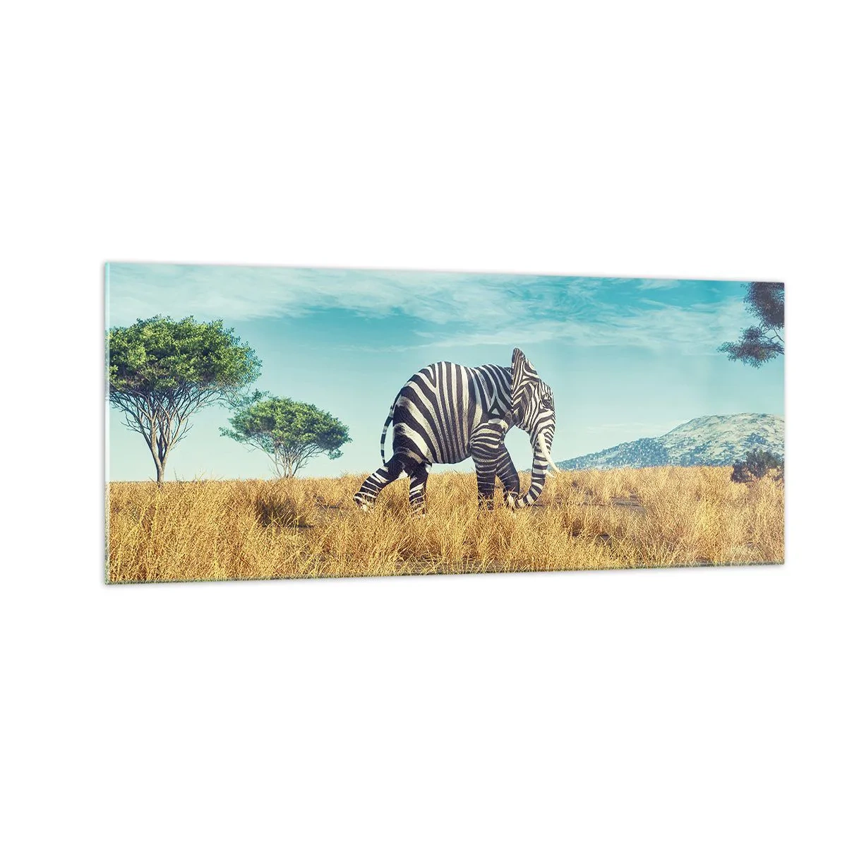 Glastavla - Bild på glas - Grått är ute - 100x40 cm