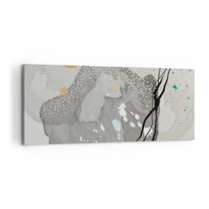 Canvastavla - Bild på duk - Organisk komposition - 100x40 cm