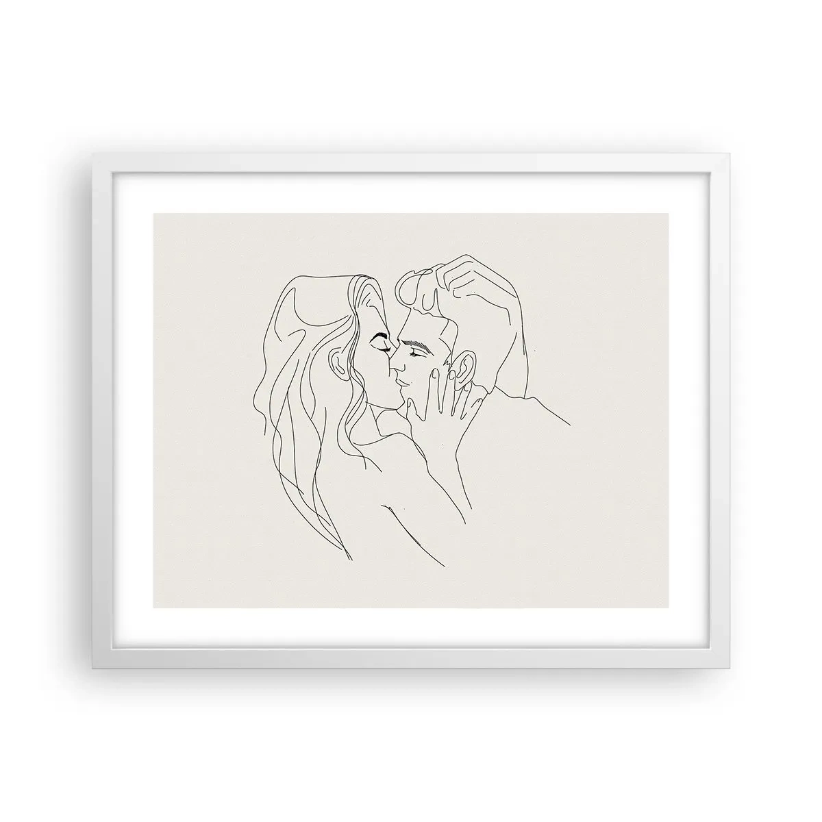 Affisch i vit ram - I kärlekens famn - 50x40 cm