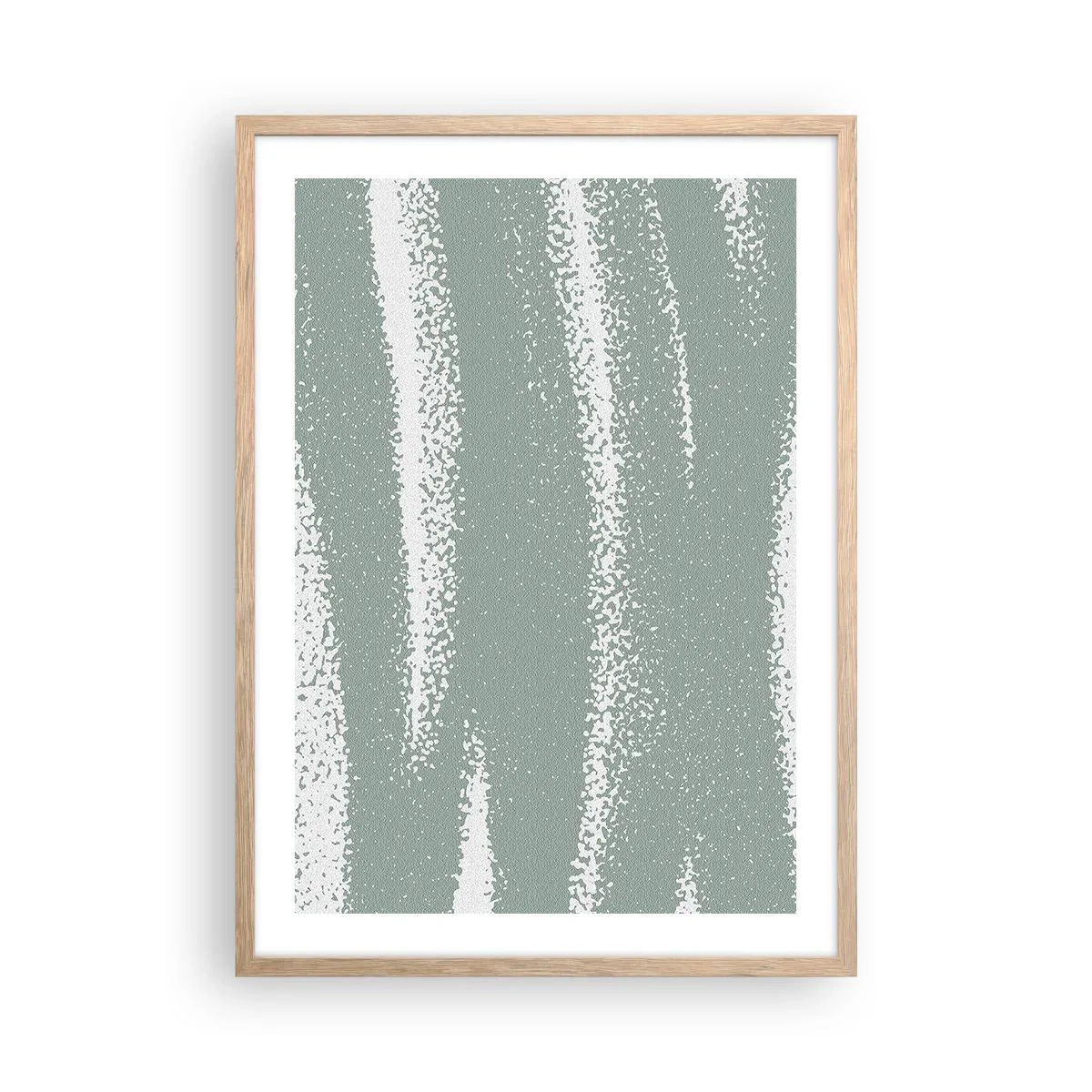 Affisch i ram av ljusek - Abstraktion i vinterstämning - 50x70 cm