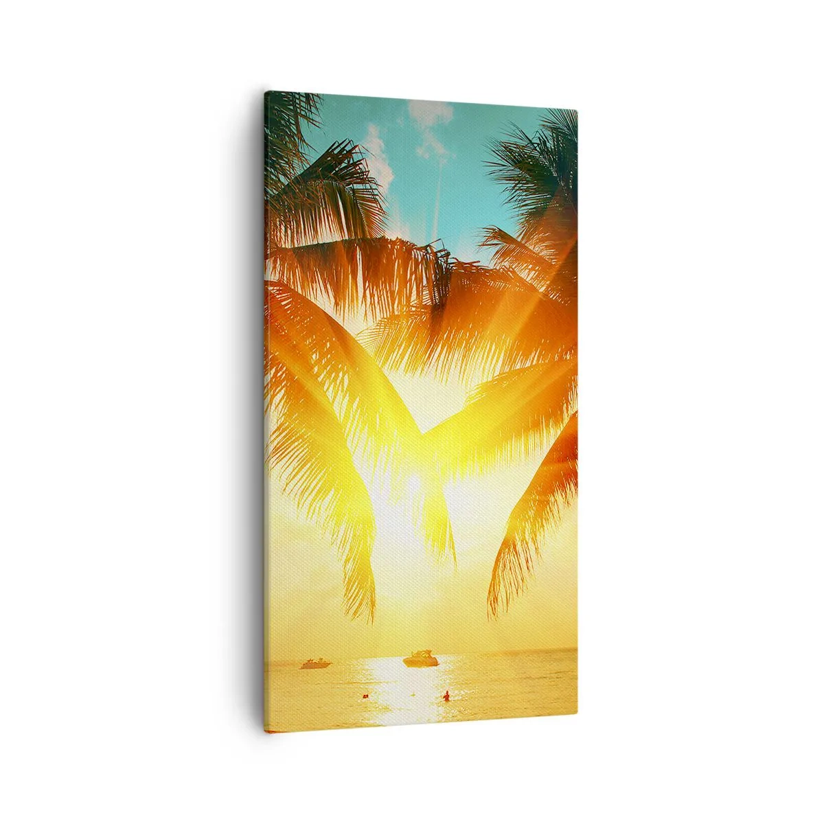 Canvastavla - Bild på duk - Exotisk par - 55x100 cm