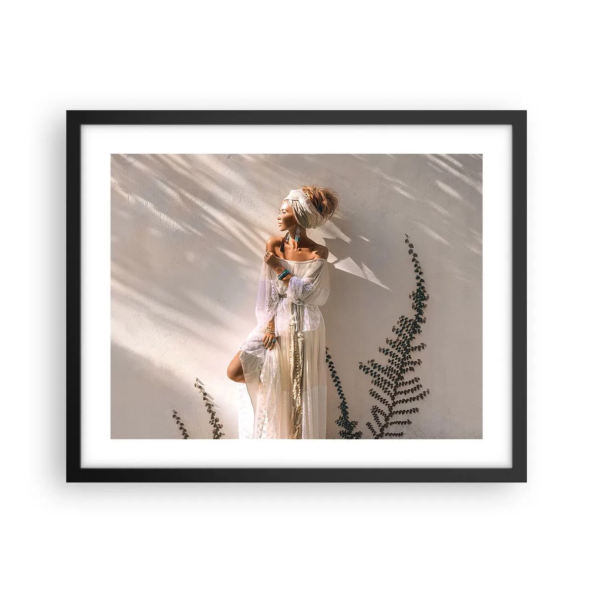 Affisch i svart ram - Solen och flickan - 50x40 cm