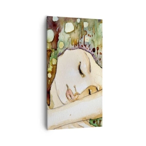 Canvastavla - Bild på duk - Smaragd-viol dröm - 55x100 cm