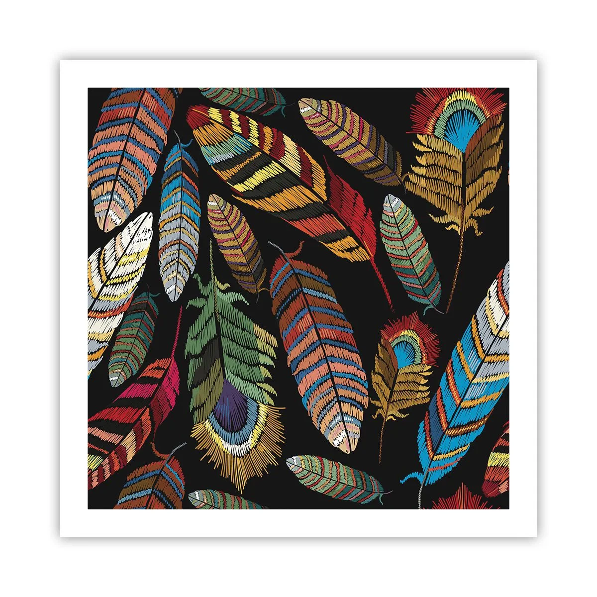 Affisch - Fågelkarneval - 60x60 cm