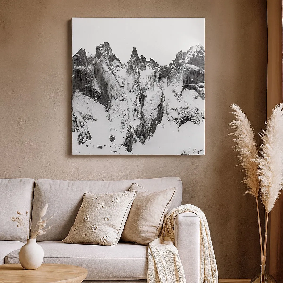 Canvastavla - Bild på duk - Granitfarlig bergsrygg - 30x30 cm