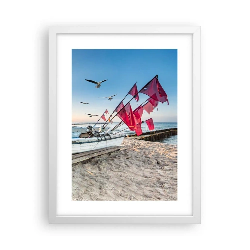 Affisch i vit ram - Välförtjänt vila - 30x40 cm